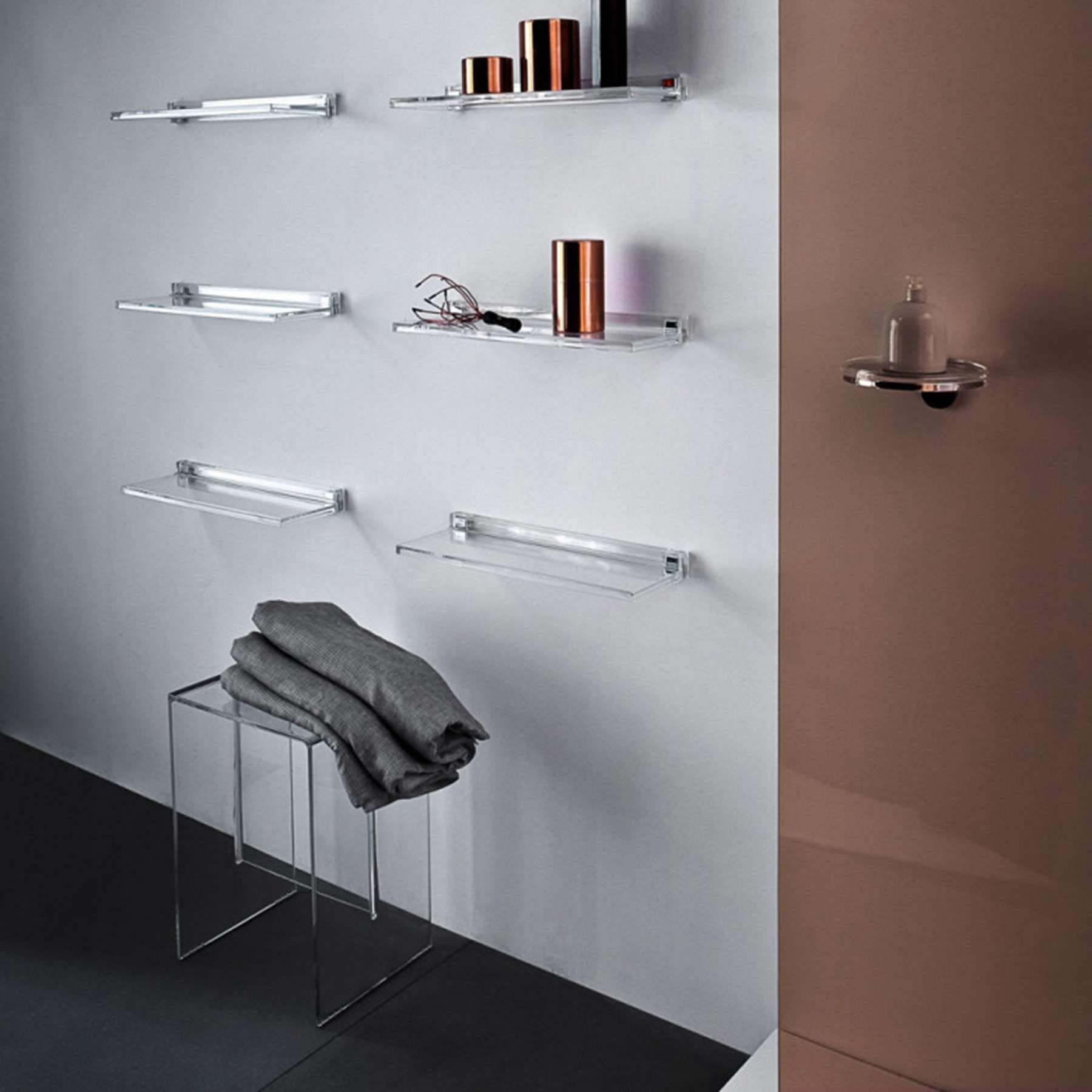 Kartell Max-Beam Sgabello, Rosa, 27 x 33 x 47 cm