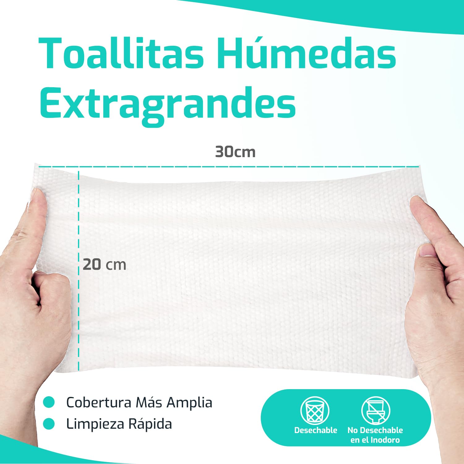 SUNKISS Trustplus Toallitas Húmedas para Adultos con Aloe, Toallitas 20 x 30 cm para Limpiar El cuerpo en Pacientes con Incontinencia Urinaria, 200 Unidades