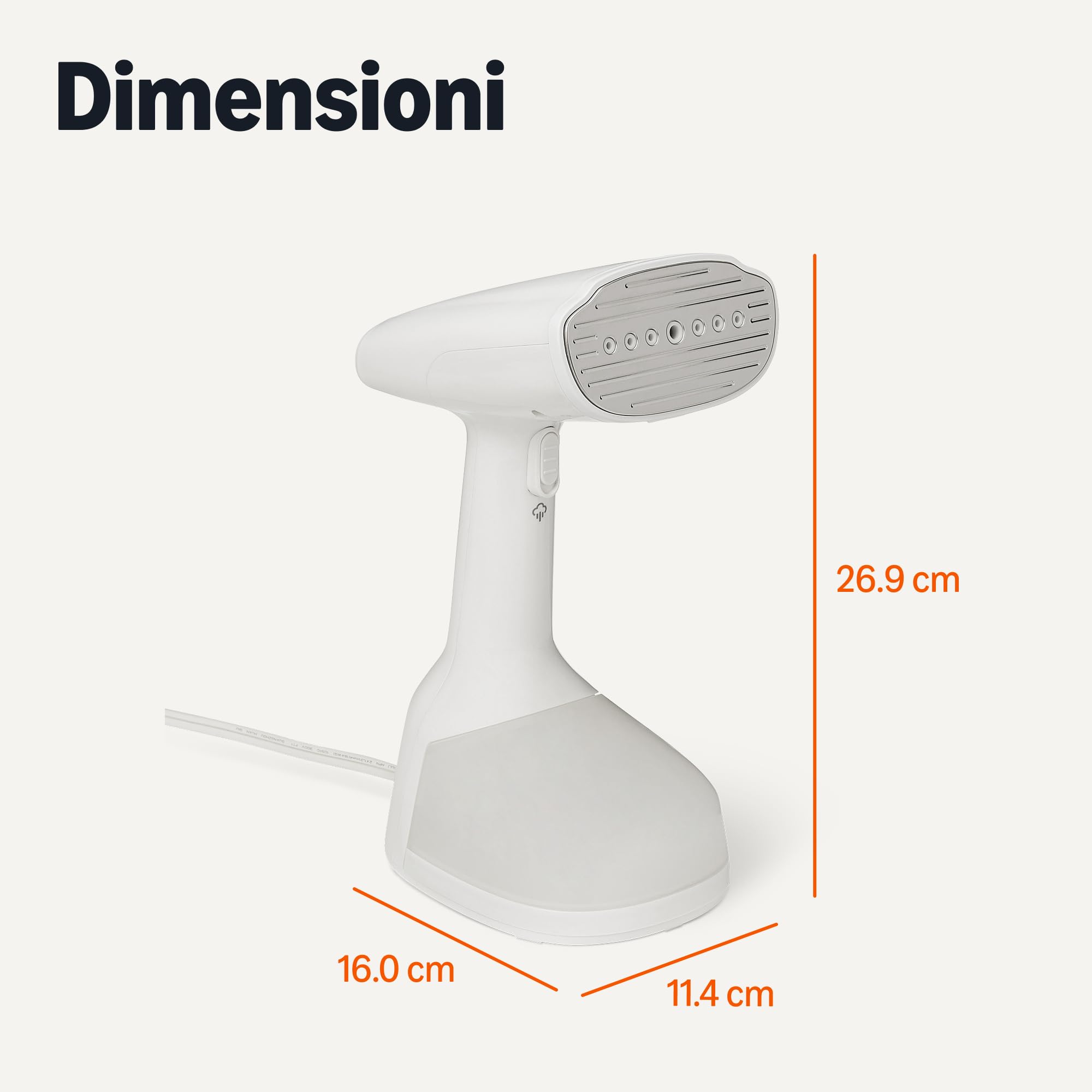 Amazon Basics Turbo Extreme Steam Ferro da stiro a vapore verticale portatile 1500 W Bianco
