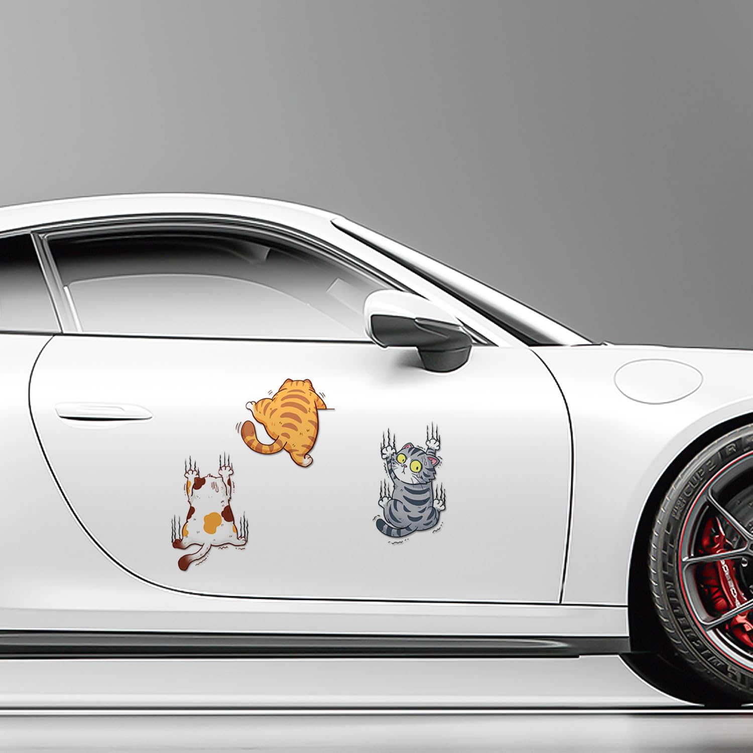 XMNIVATE 2 Sets of 6 Funny Bumper Stickers, Cat Bumper Stickers, Cartoon Car Stickers, Decorative Cat Stickers - Image 4