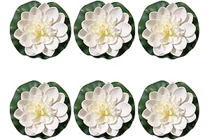 6 Pcs Artificial Lotus Flowers Large Floating Lotus Flowers