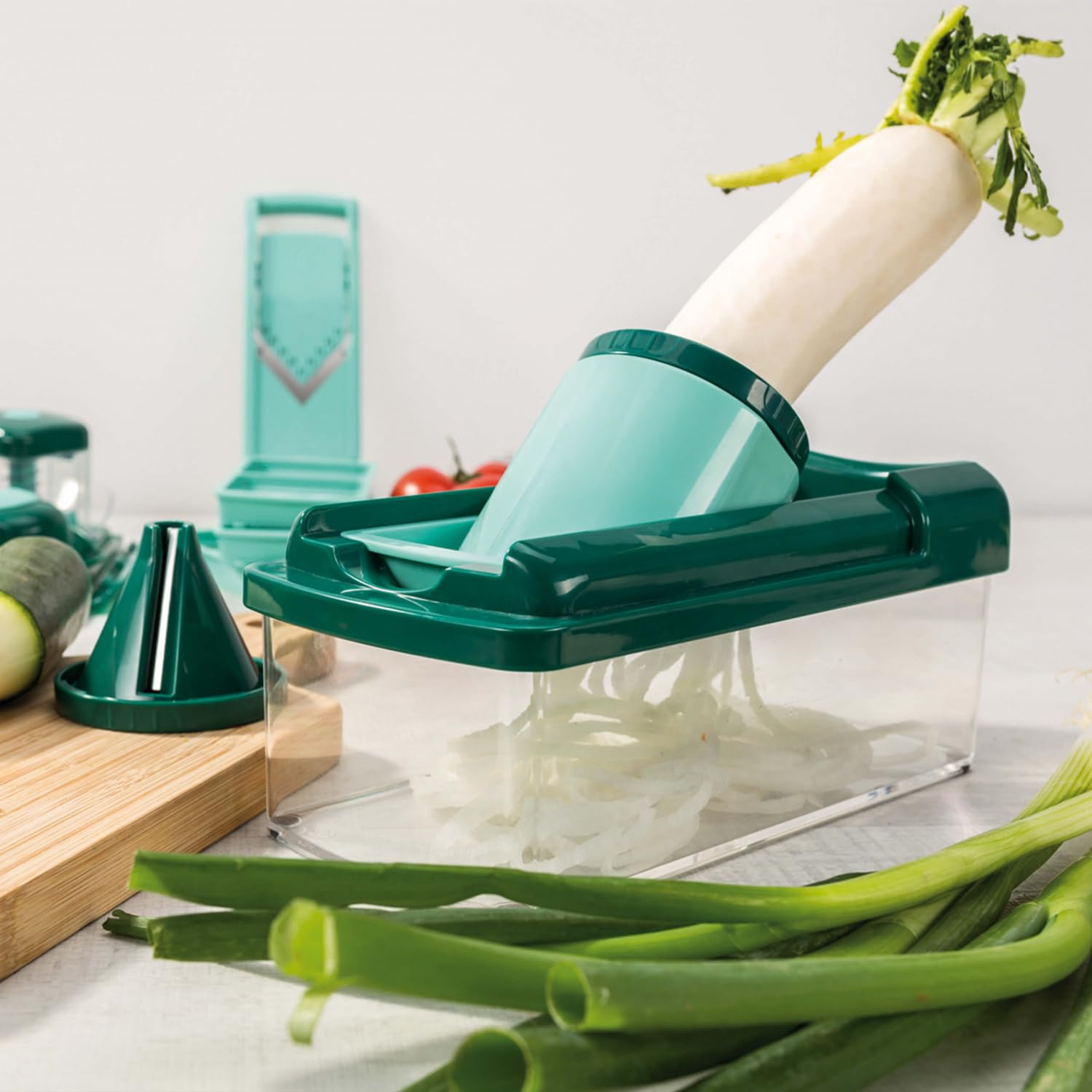 Genius Nicer Dicer Fusion Julietti inkl. Gratis Reib-Einsätze und Nicer Twist (Set 34-TLG.)
