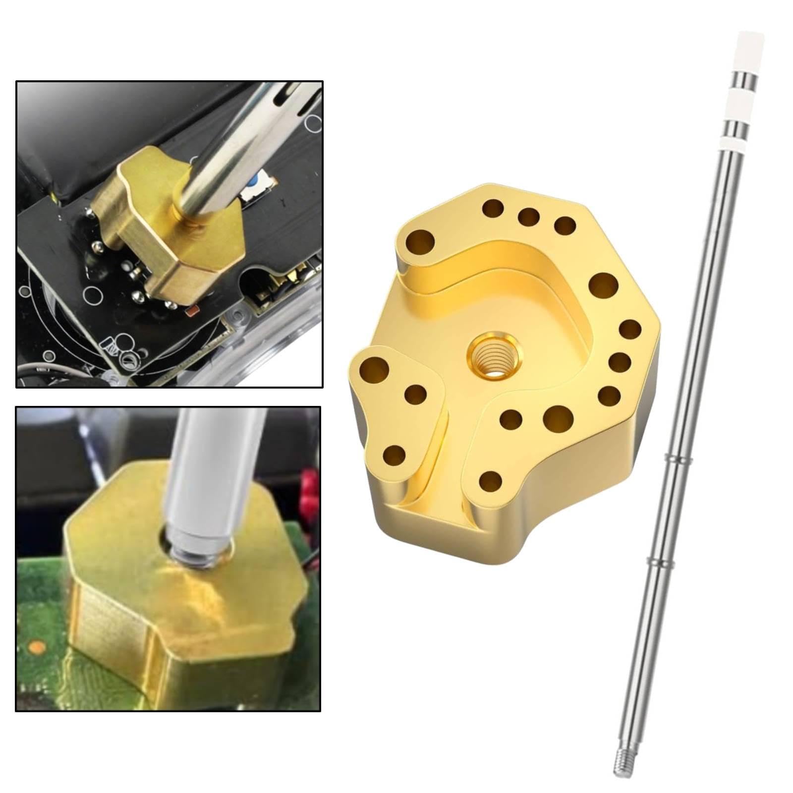 Baoblaze Punta del saldatore per joystick con adattatore, ricambio per manutenzione, strumento di riparazione robusto per giochi, controller professionale in, T12