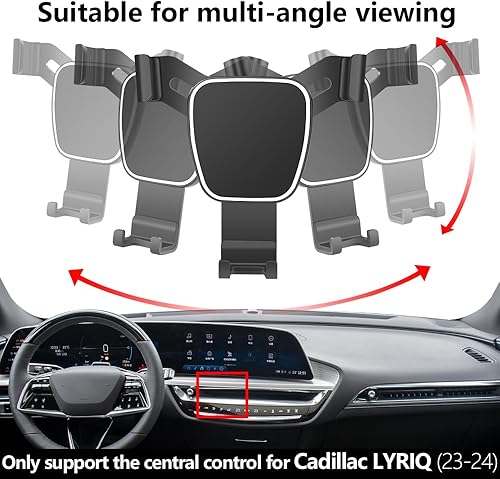 Miniatura 5 de Soporte para teléfono de coche para Cadillac Lyriq 2023 2024 2025 Accesorios de automóvil Soporte de navegación Decoración interior Funda de montaje