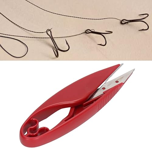 Miniatura 8 de Tijeras de tela, 2 cuchillas reemplazables de hilo de corte fácil de acero inoxidable rojo tijeras de coser telas hilos