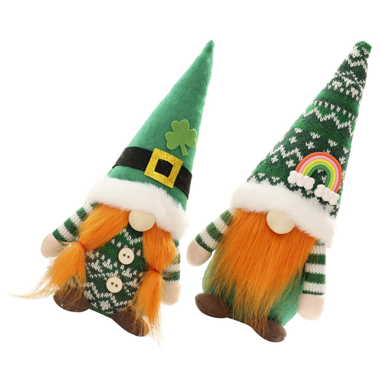 Nains de jardin Saint-Patrick décoration maison lot de 3 poupées élégantes