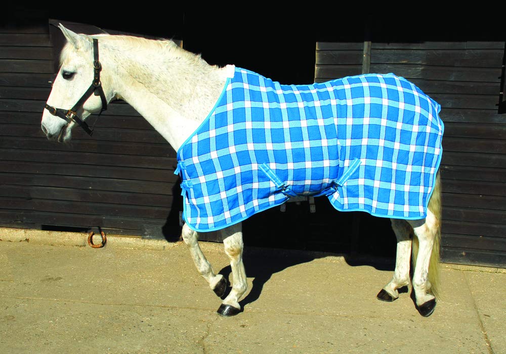 Rhinegold Smart-Tec Waffle Rug-4/6-Turquoise โ image 1