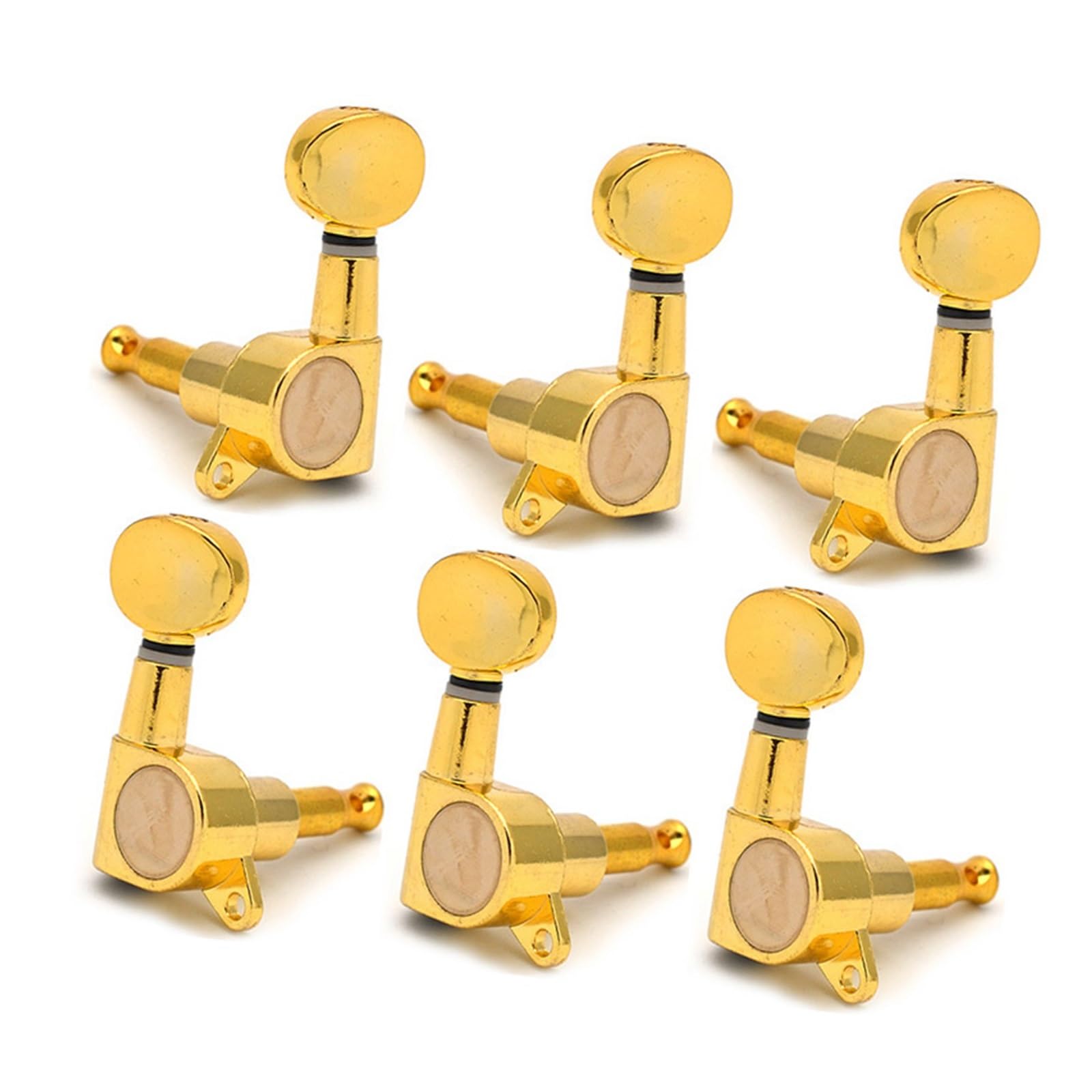kołki stroikowe Sealed Gear String Tuners Kołki Do Tuningu Kluczowe Głowice Maszyn Do Akustycznej Gitary Elektrycznej Złoty Chrom (Color : Chrome 3R3L)