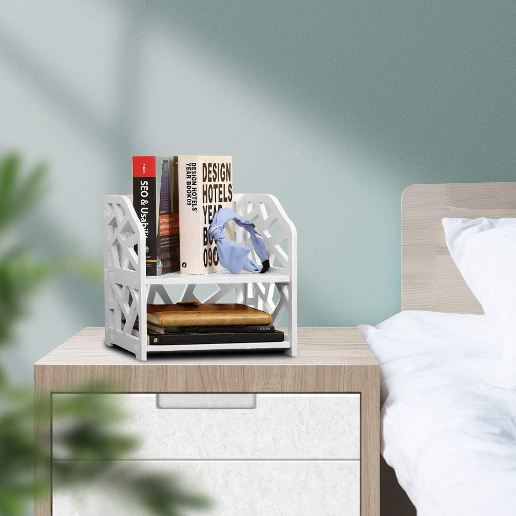 Small Bookshelf for Desktop Storage, Mini Narrow Desk Dresser White Versatility Organizers for Women, Kids, Men for Cute Office Decor Accessories: Kitchen & Dining