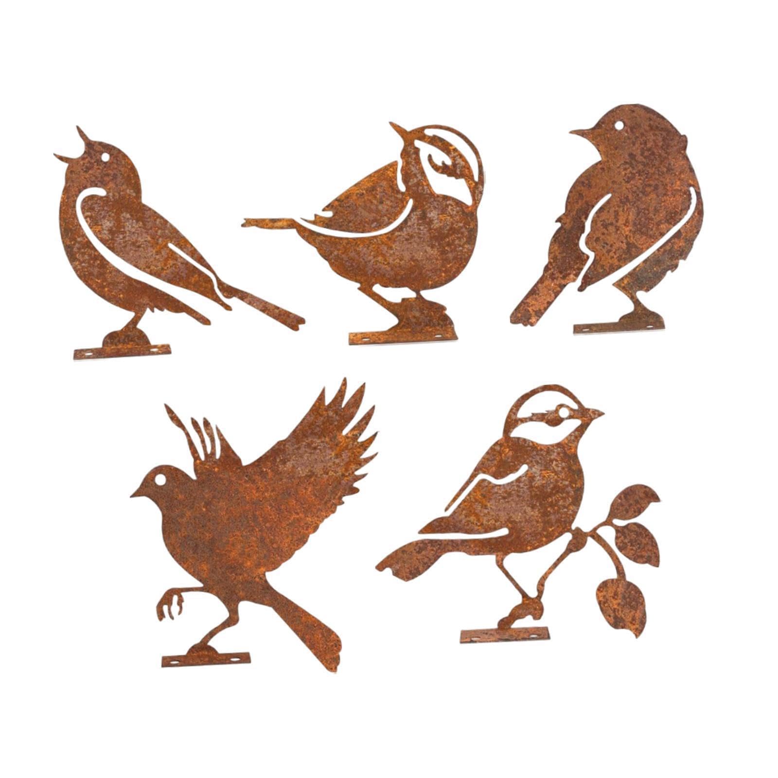 Quxvuis Charming Garden Ornaments Decorative Signs Attractive Garden With Ease Metal Bird Ornament Can Be Installed With Screw Metal Bird Silhouette Fence Ter, Style A