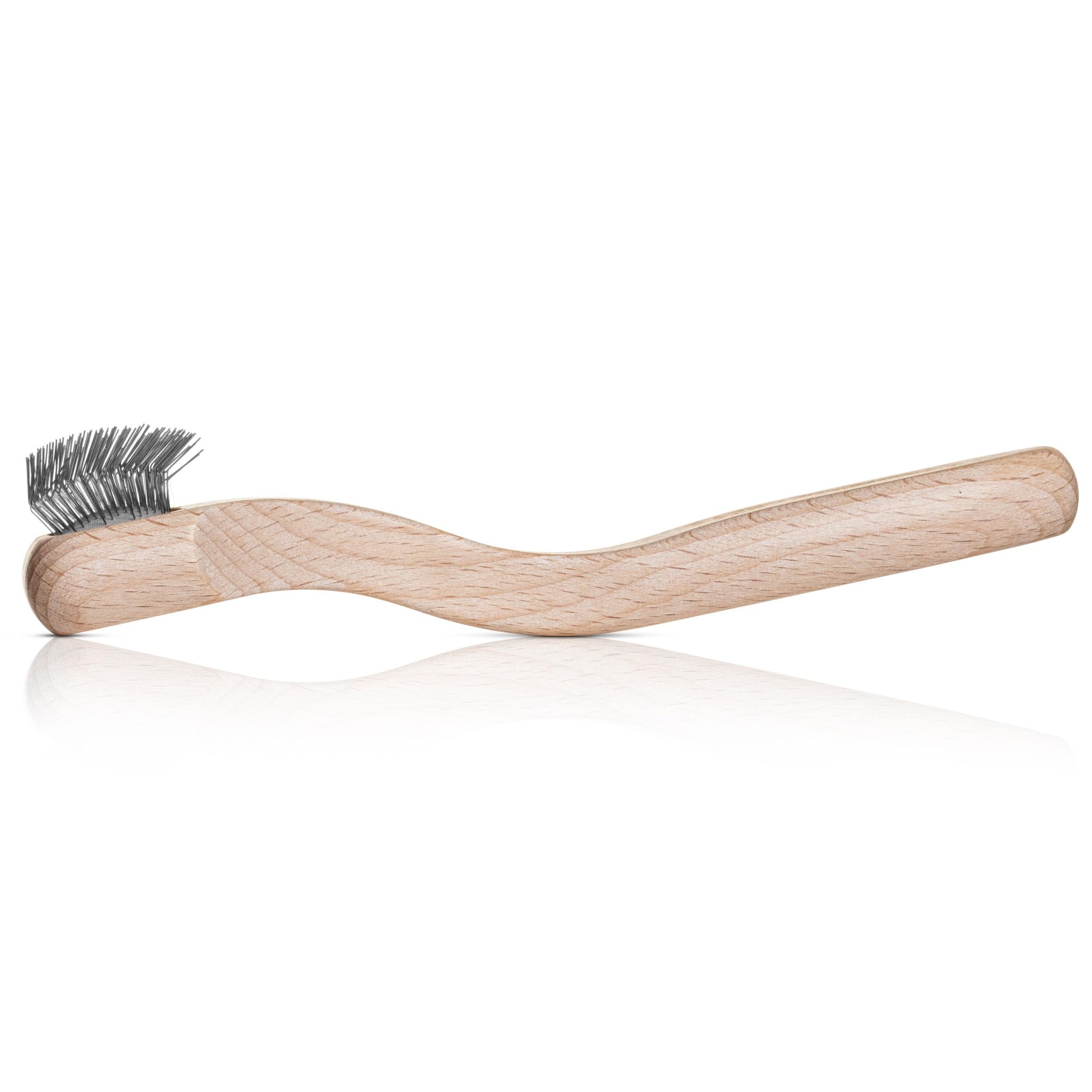 Chris Christensen Spazzola per Cani, Mark X Tiny Slicker, Groom Like a Professional, perni in Acciaio Inox, Corpo in Legno di faggio Leggero, Punte levigate e levigate