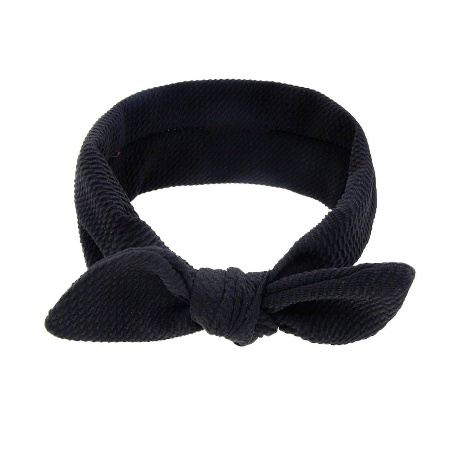 Headbands for Baby Girl, Headband with Bows Hairbands Baby Hair Band Headwrap Bandana Headbands Hair Accessories Bows.(FD95) (Black)