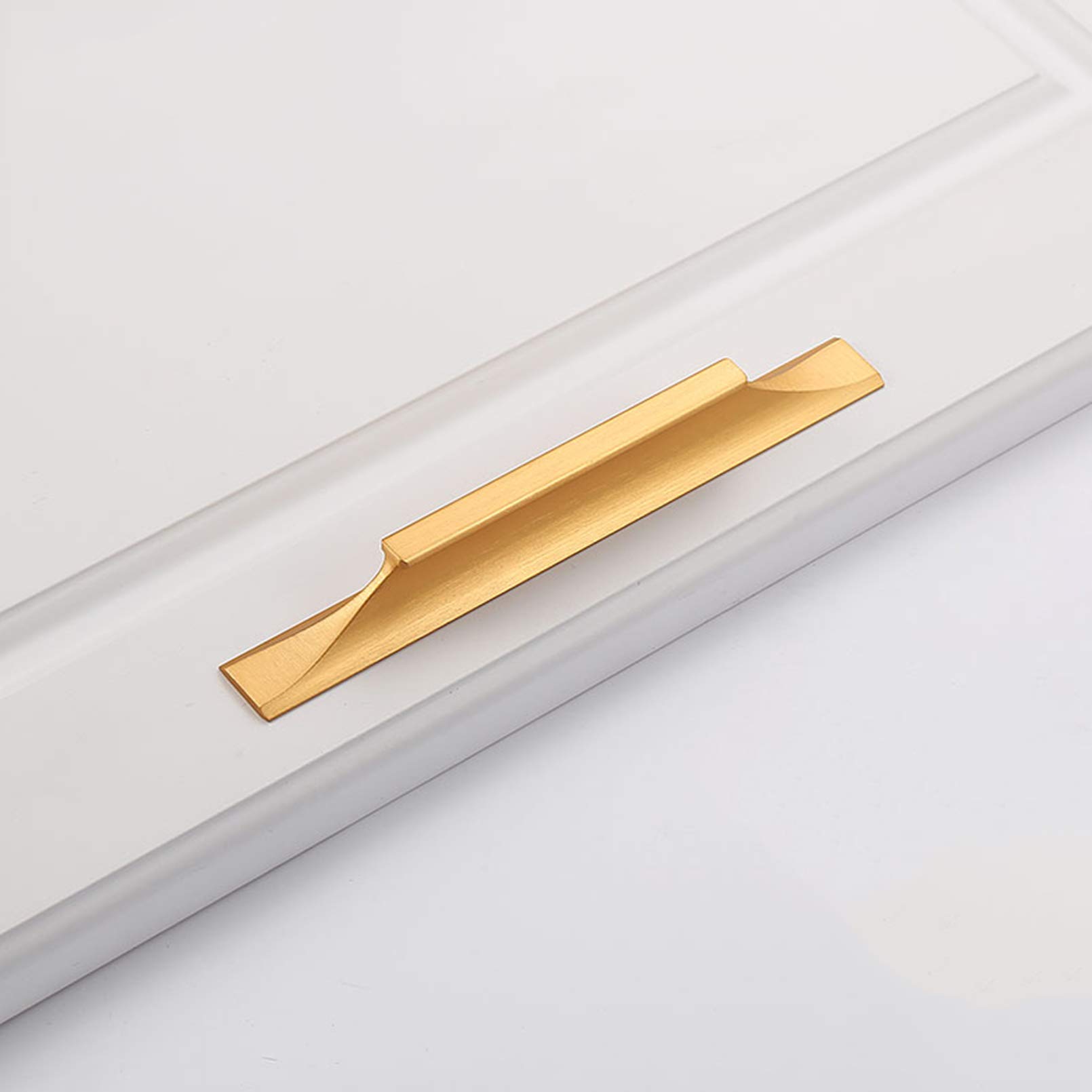 Modern Style Cabinet Pulls,Brushed Golden Furniture Handles Aluminum Alloy Hardware for Kitchen Bathroom Wardrobe,Matt Black Knobs Cupboard Door