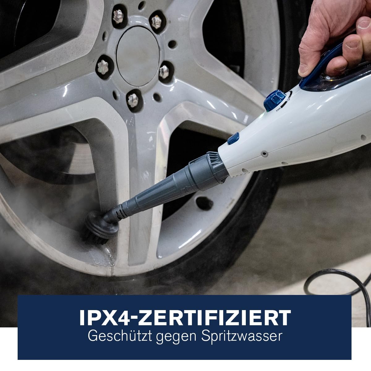 Dirt Devil Bodenwischer und Dampfreiniger Handgerät DD7004 - Bodenwischer Elektrisch - Steam Cleaner 1300 W - Dampfreiniger für Alles in 30 Sekunden aufgeheizt - Wischsystem mit 4 Aufsätzen