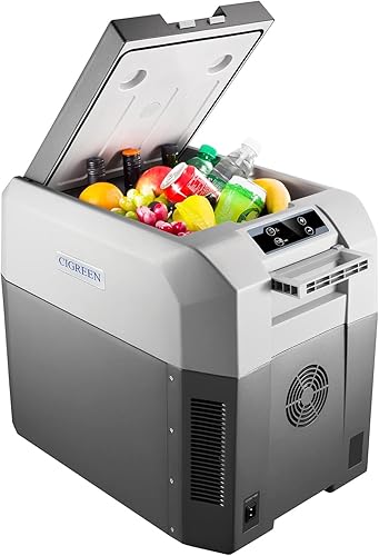 Refrigerador portátil CIGREEN de 25 cuartos de galón 24 litros refrigerador eléctrico para compresor mini neveracongelador para conducir camping