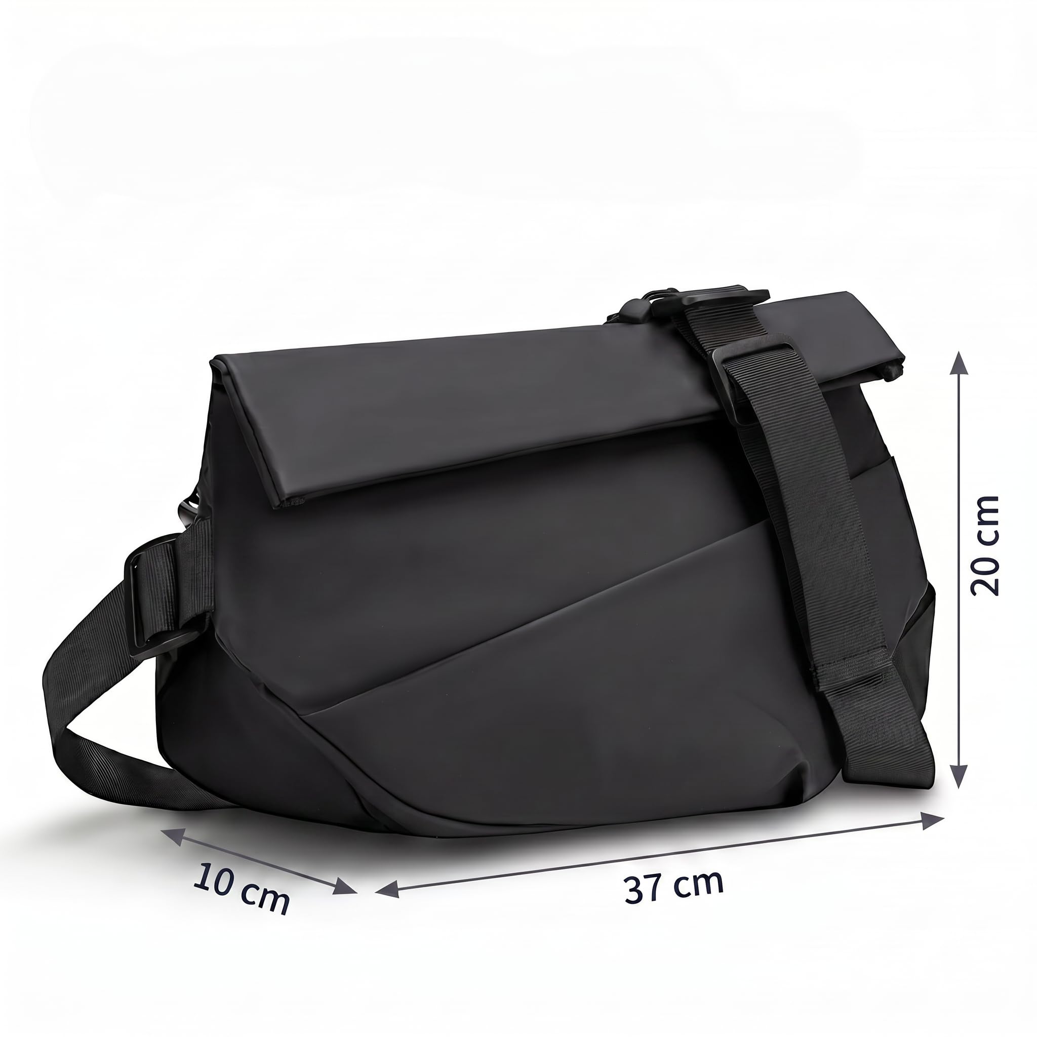 Sac Banane Femme & Homme, Sling Bag Urbain, Sac De Poitrine Bandoulière Réglable, Sacoche Banane Ville pour Voyage, Travail, Sport, Quotidien, Running et Cyclisme, Noir