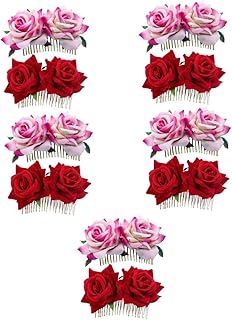 10 Pçs Pente De Rosa Tecido Pentes De Cabelo De Flor Rosa Grampo De Cabelo Touca De Casamento Para Noiva Acessórios De Cabelo De Noiva Pente De Cabelo De Festa De Casamento Pente