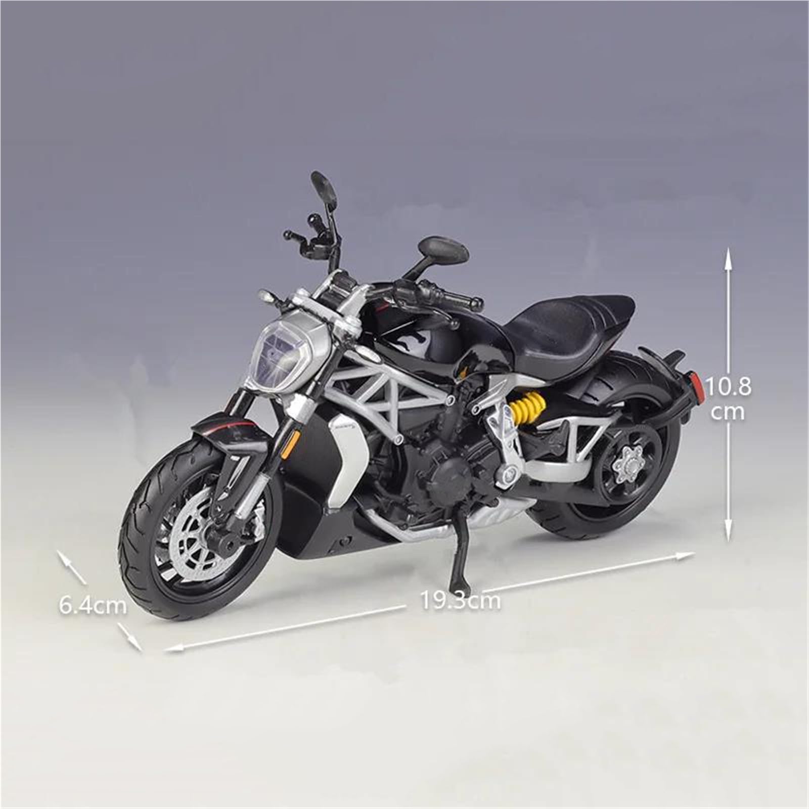 Modelo a Escala de Moto Moto De Juguete En Miniatura 1:12 para Ducati X Diavel S, Versión para Ensamblar, Modelo Motocicleta Aleación, Metal Fundido A Presión, Regalo