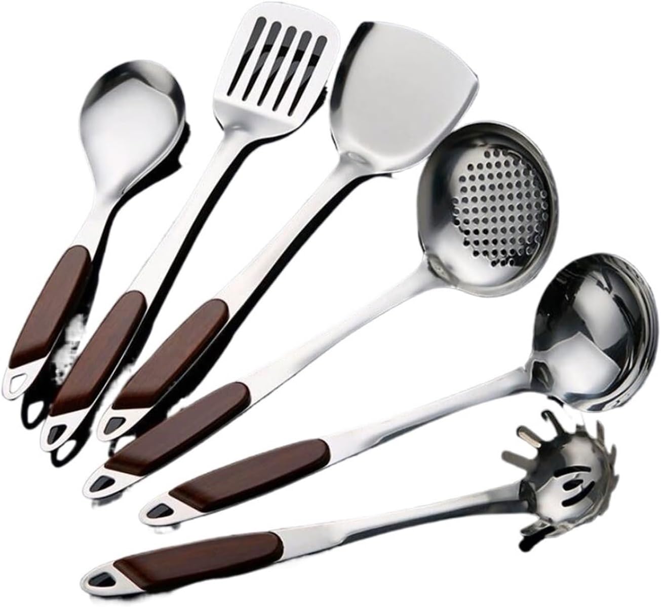 Cookware Dining Gadgets 6 Pieces Sets Spoons for Cooking Spatulas Stainless Steel Cooking Utensils Spatulas Spoons Kitchen Tools