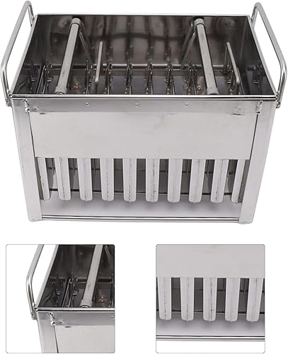 Miniatura 6 de 40 moldes de paletas de acero inoxidable, paleta comercial de paletas de hielo, 40 agujeros, para hacer helados, soporte para palitos de bricolaje,