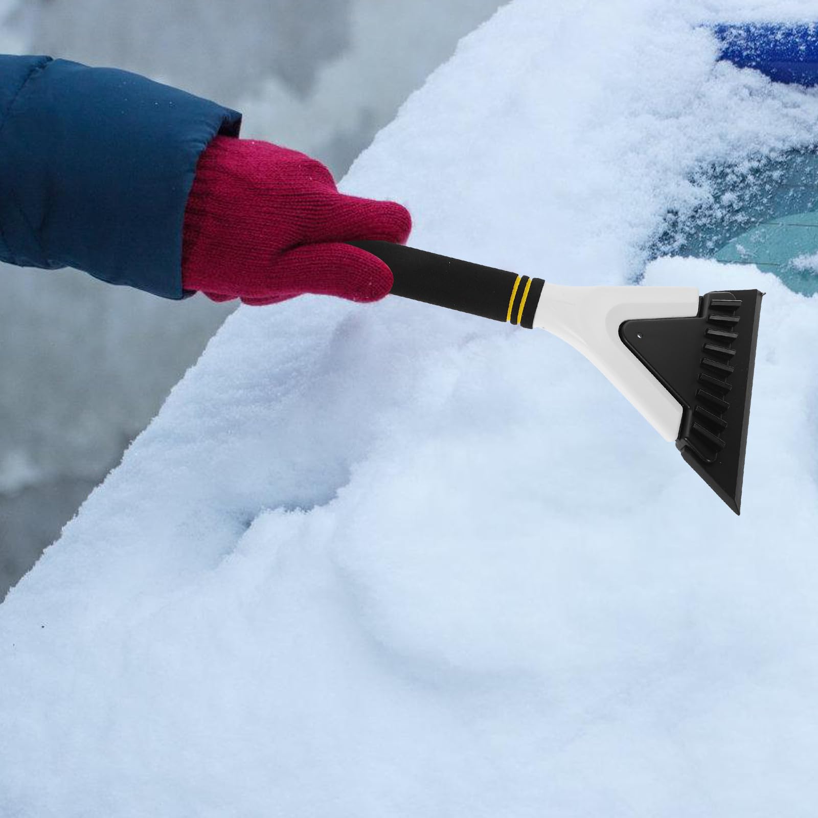 DOITOOL 5 Pièces Grattoir à Neige Glace pour Pare-Brise de Voiture en Plastique Portable, Racleur de Déneigement pour Camions et Miroirs en Hiver