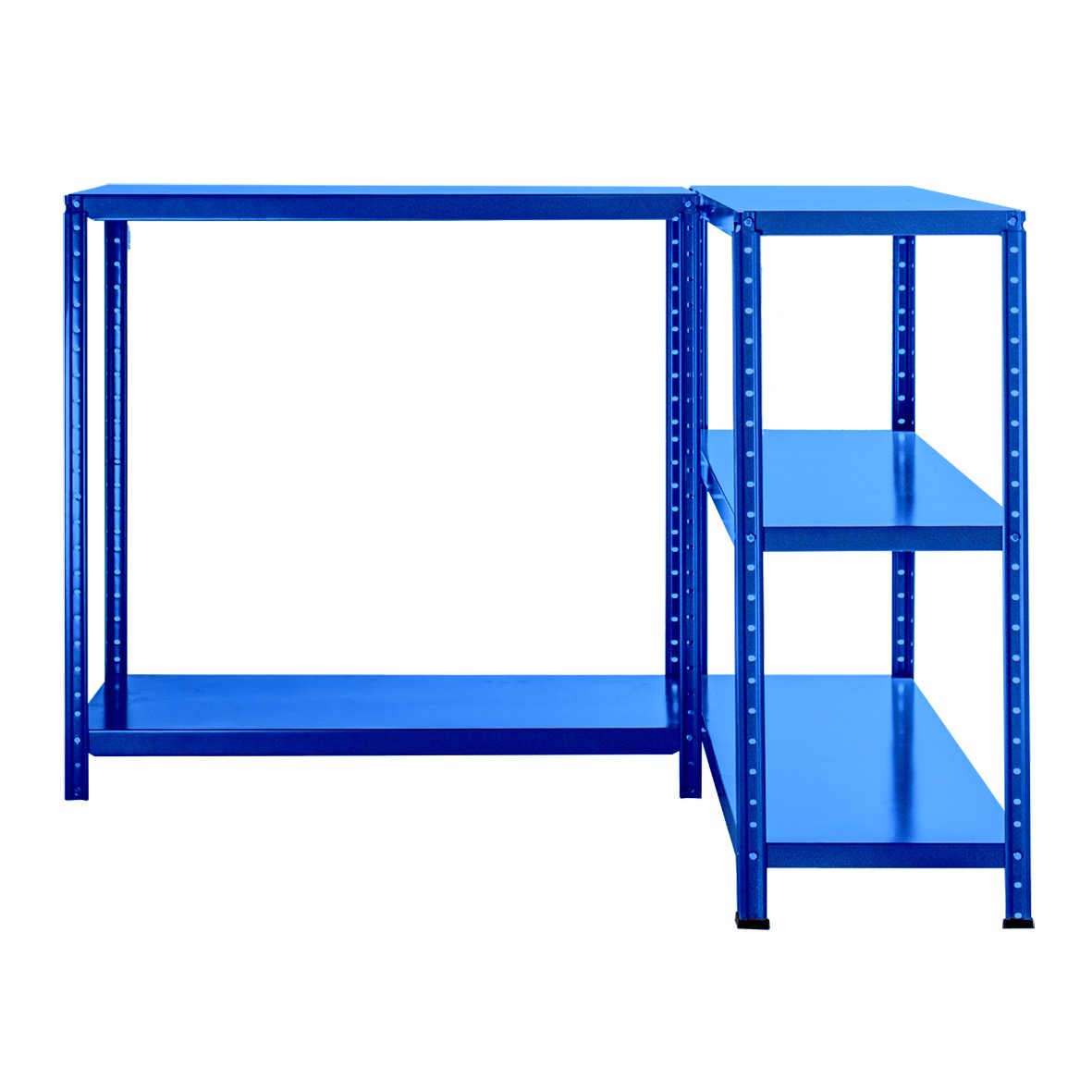 Scaffale in metallo BLU - 100 X 40 X 185h con 5 piani, 80 kg portata per ripiano.