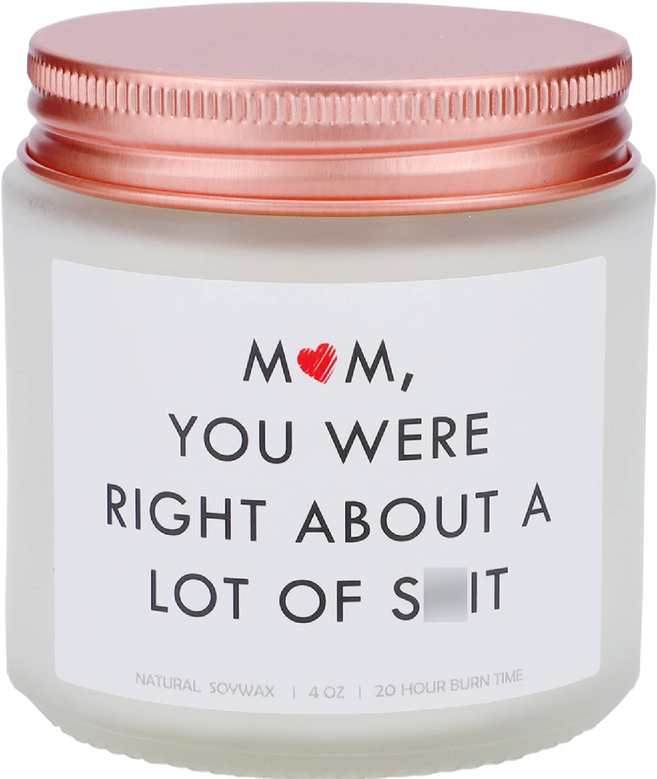 Lavender Scented Soy Candles - MOM, You were Right About A LOT of SH*T - Mothers Day Gifts for Mom from Daughter Son - Mom Gifts, Funny Birthday Gifts for Mothers Day, Christmas
