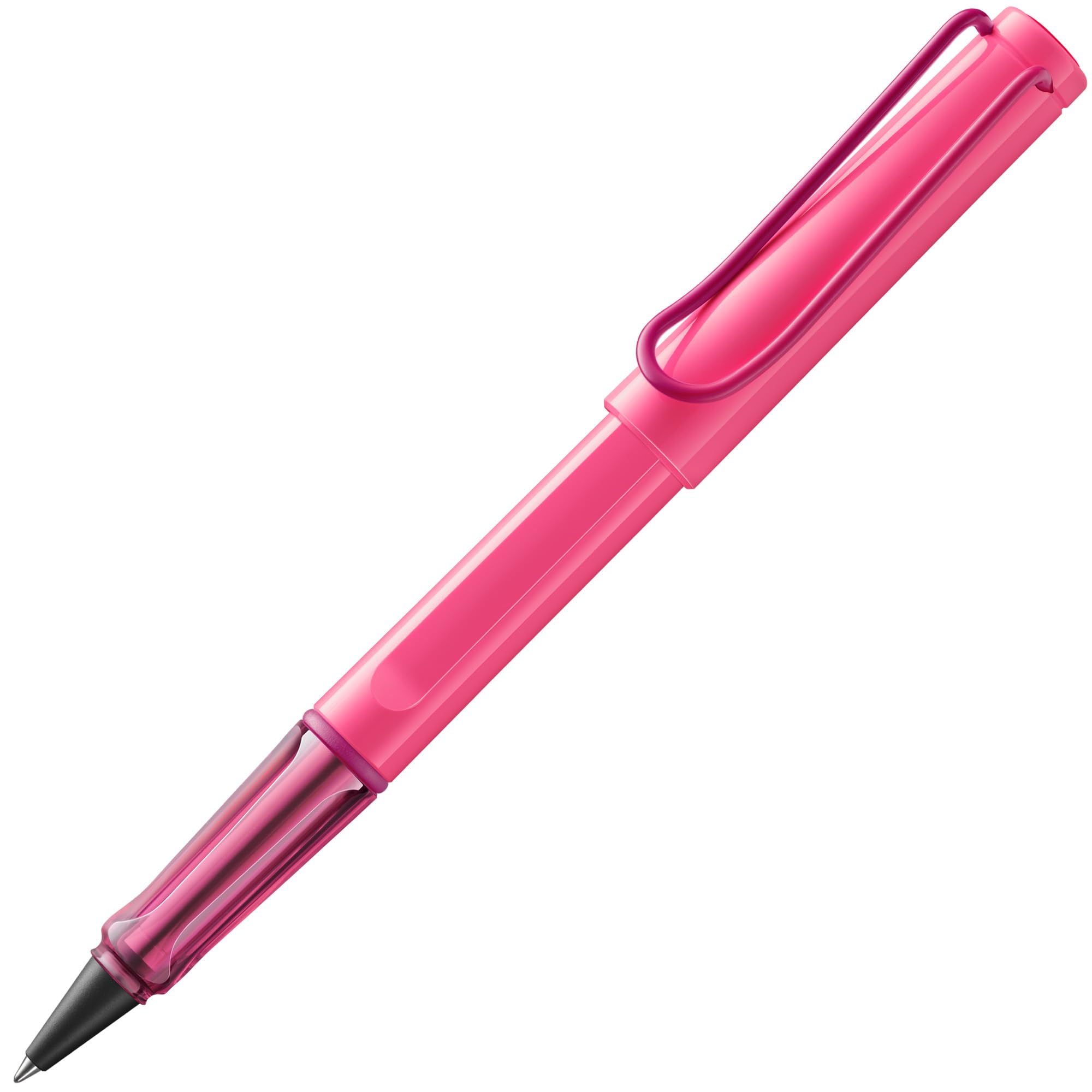 Lamy safari neonpink - Rollerball Pen with ergonomic grip & line width M - for pleasant long writing - made of robust ASA plastic - including rollerball refill M 63 in black