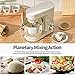 COOKLEE Stand Mixer, 9.5 Qt. 660W 10-Speed Electric Kitchen Mixer with Dishwasher-Safe Dough Hooks, Flat Beaters, Wire Whip & Pouring Shield Attachments for Most Home Cooks, SM-1551, Cream White
