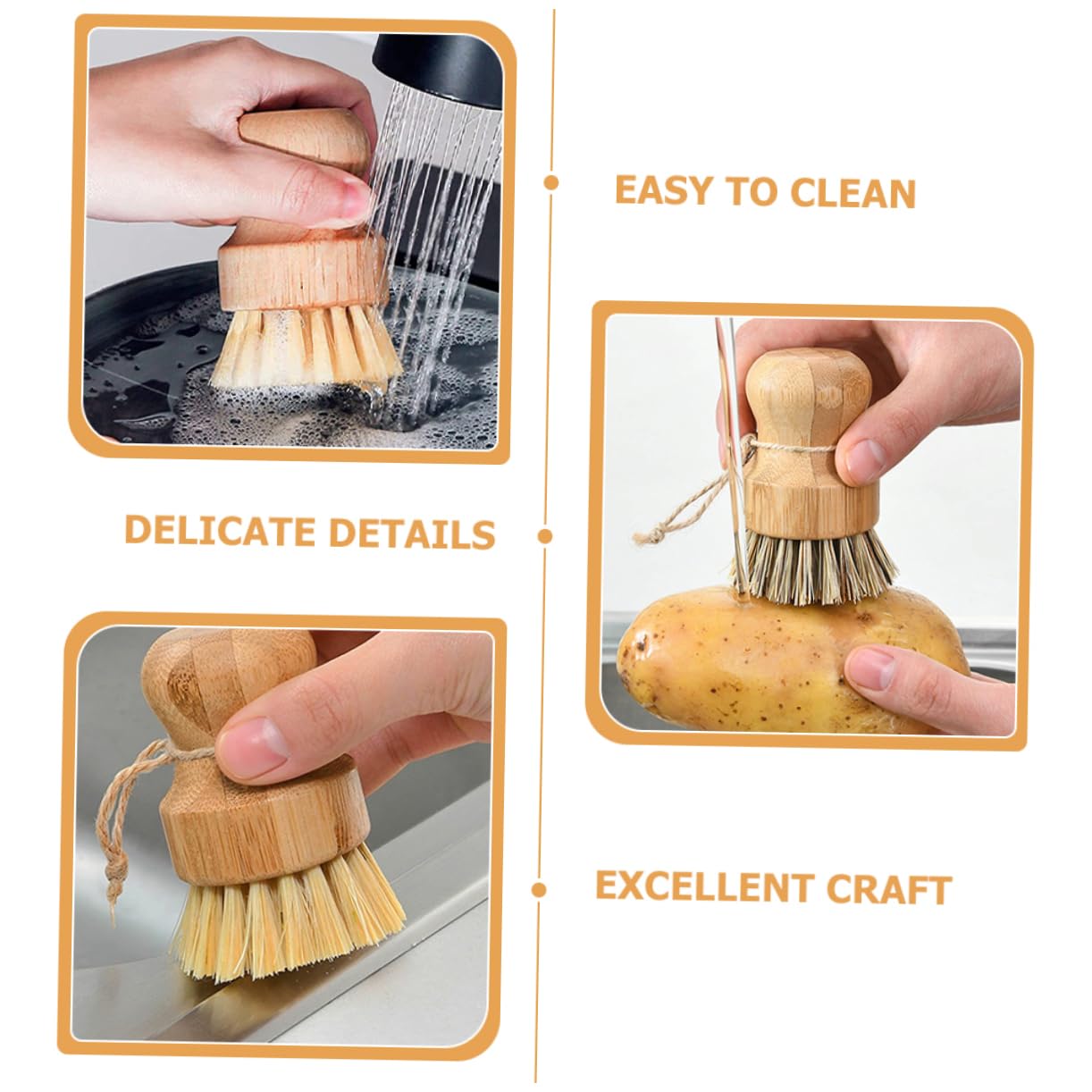 Ciieeo 12pièces Brosses De Nettoyage pour Cuisine Brosse à Vaisselle Brosse Ronde pour Casseroles Et Wok Outil Pratique De Récurage pour Évier Et Ustensiles De Cuisine