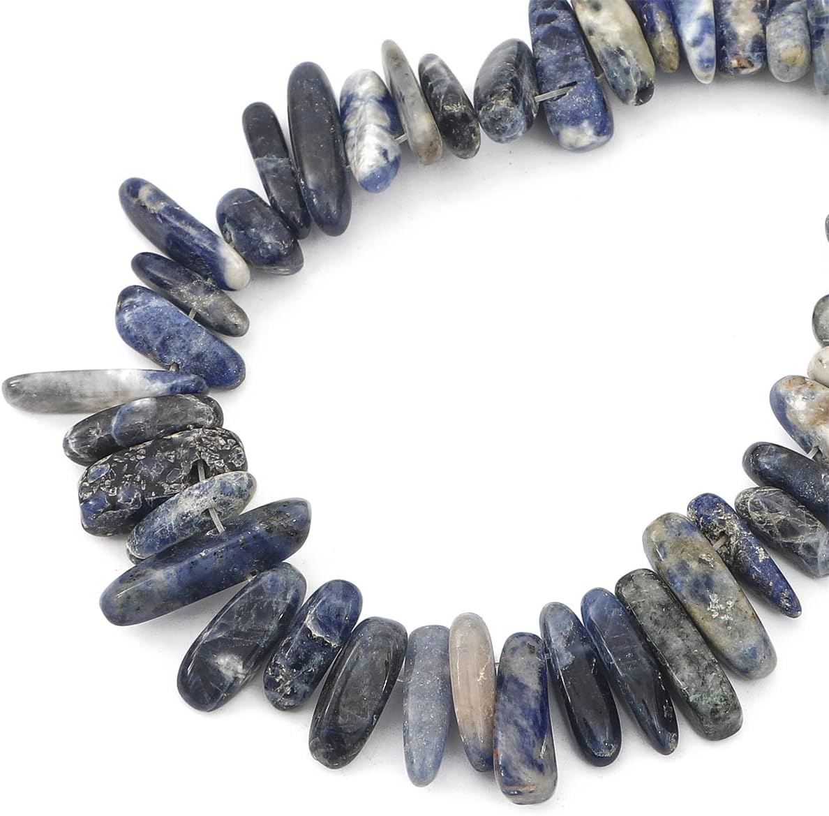 Natural Blue Sodalite Irregular Teardrop Stone Beads 0.4"-1.2" Loose Semi Gemstone Beads for Jewelry Making 15 Inch/Strand