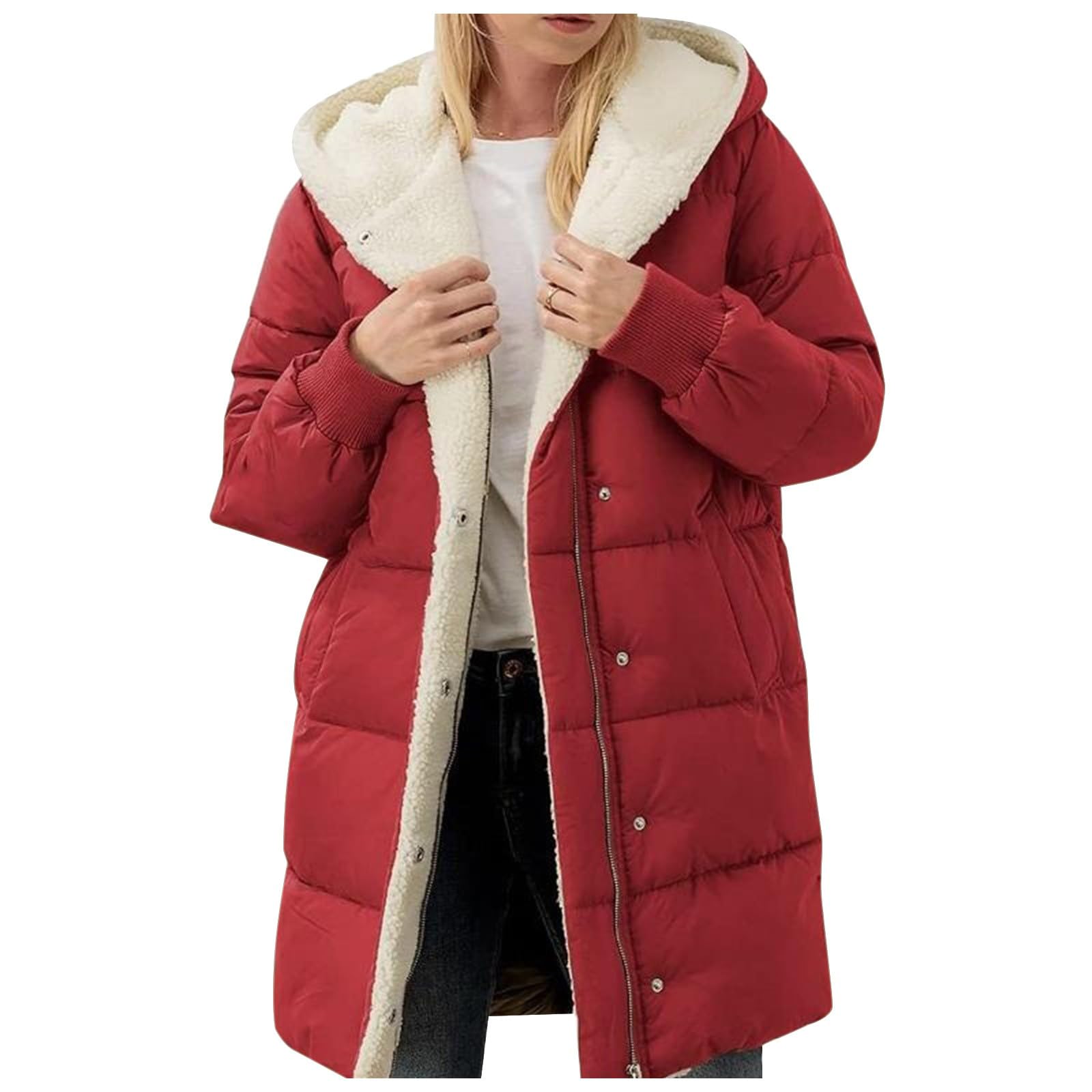 Genérico Abrigo de invierno acolchado para mujer,Ropa Mujer Cremallera con Bolsillo chaqueta plegable ligera plumón Running Funcional Chic Cazadoras Termica Calefactables otoño e