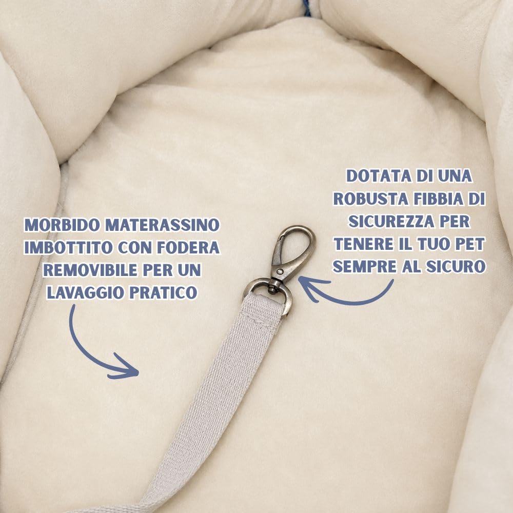 Borsa trasportino cane da viaggio 35 x 22 x 21 cm | Tails of Glory: formato compatto per cani piccoli, ideale per trasporto e spostamenti quotidiani.