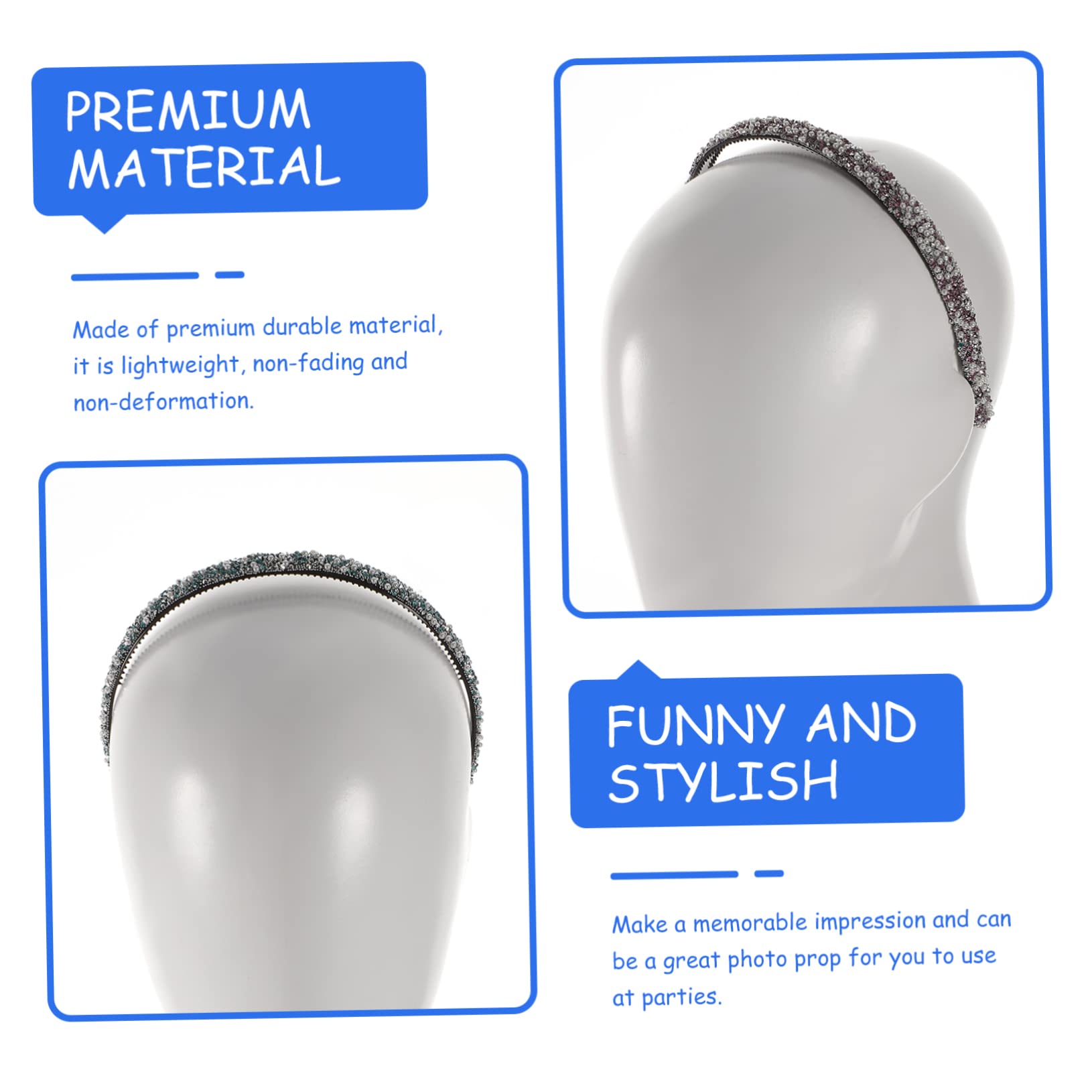 Healeved 4piezas Diadema Ancha De Brillante Cristal Para Mujeres Accesorio De Cabello Decorativo Diadema De Moda Piedras Brillantes Para Fiestas y Eventos