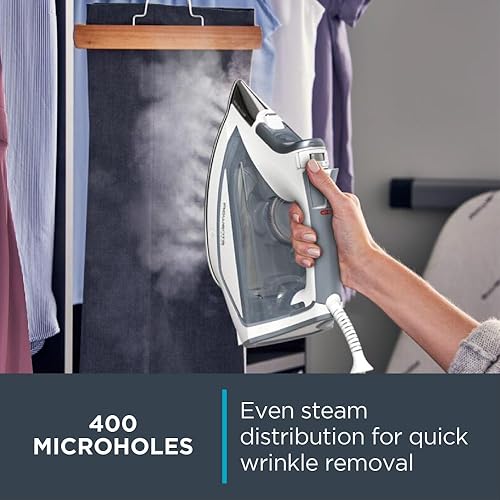 Miniatura 6 de Rowenta Perfect Steam Pro - Suela de acero inoxidable, estación de vapor profesional y enfoque de acero inoxidable, plancha de vapor para ropa, 400
