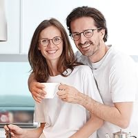 Vista 2 de Exquisito vidrio de lectura progresivo ultraligero multifoco para mujer, con bloqueo de luz azul, lectores multifocales