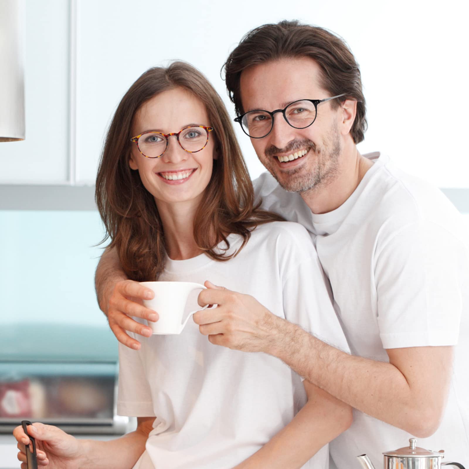 Exquisite Round Ultralight Progressive Multifocus Reading Glasses Women Men Durable Blue Light Blocking Anti EyeStrain/UV Multifocal Readers Spring Hinge?Mid-Near Range 3ft,Top is Not 0?1.5 Clear