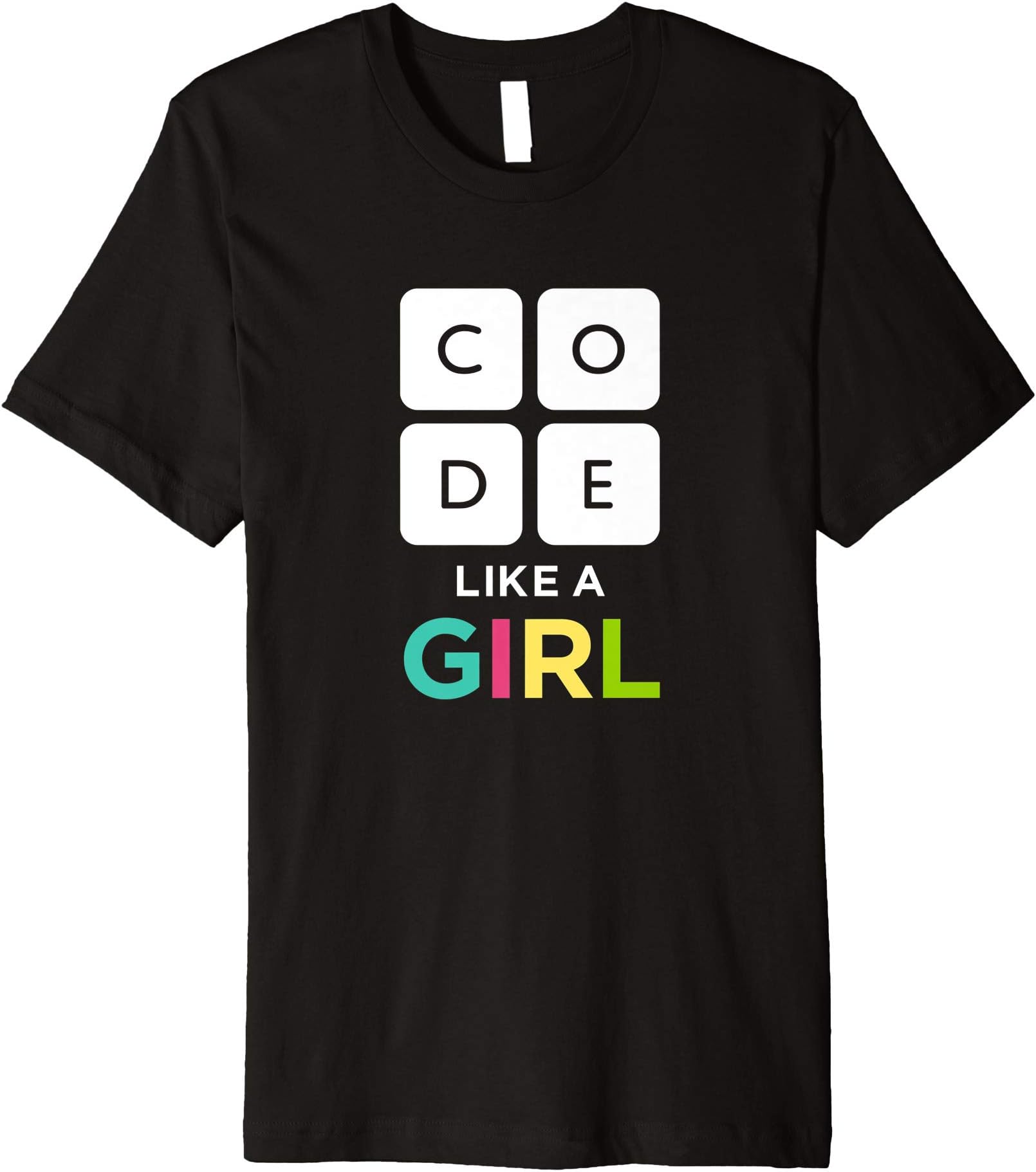 Code.org Premium Short Sleeve T-Shirt - Like a Girl-New Premium T-Shirt