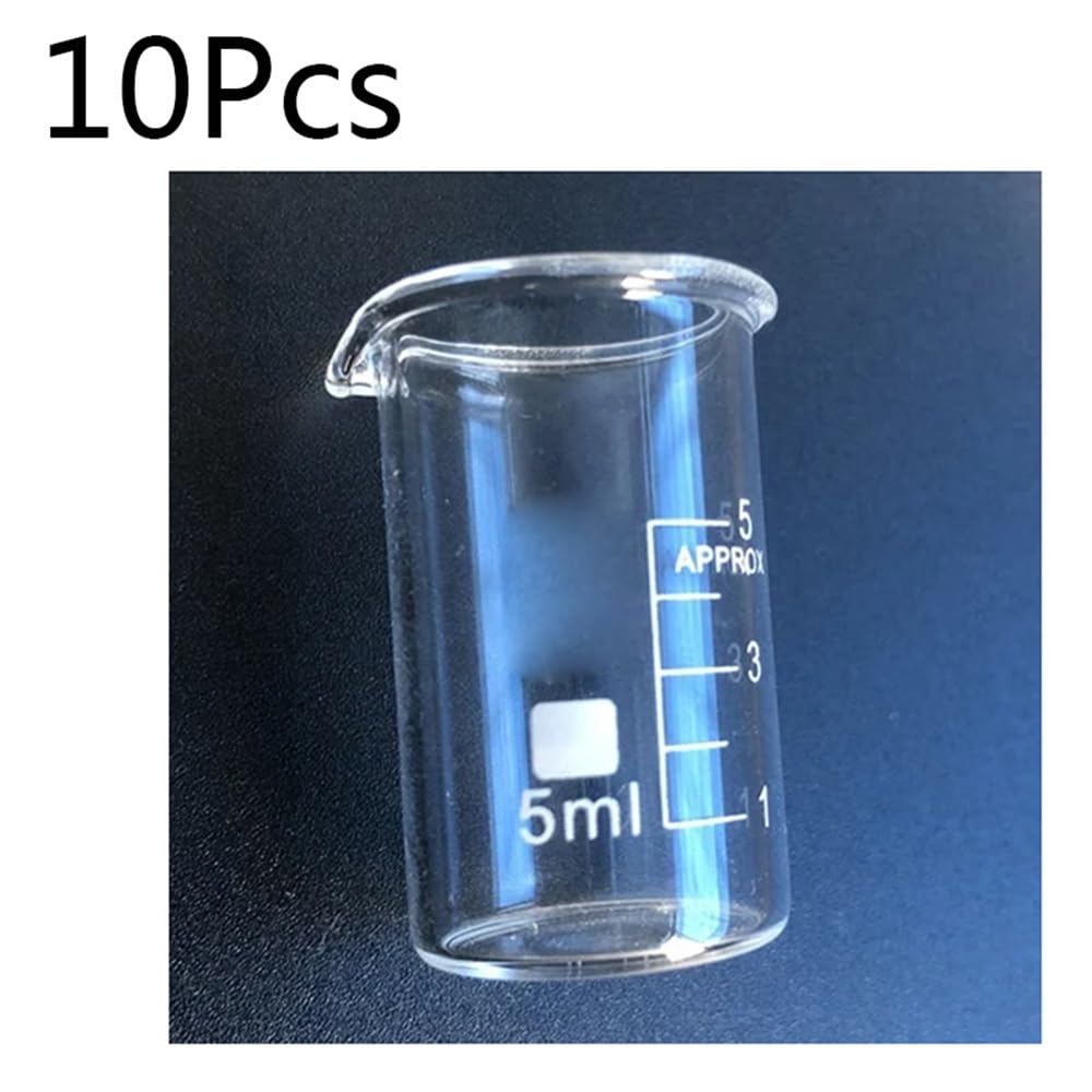 10 pezzi/set (5 ml-500 ml) becher in vetro for esperimenti di laboratorio for attrezzature Attrezzature da laboratorio