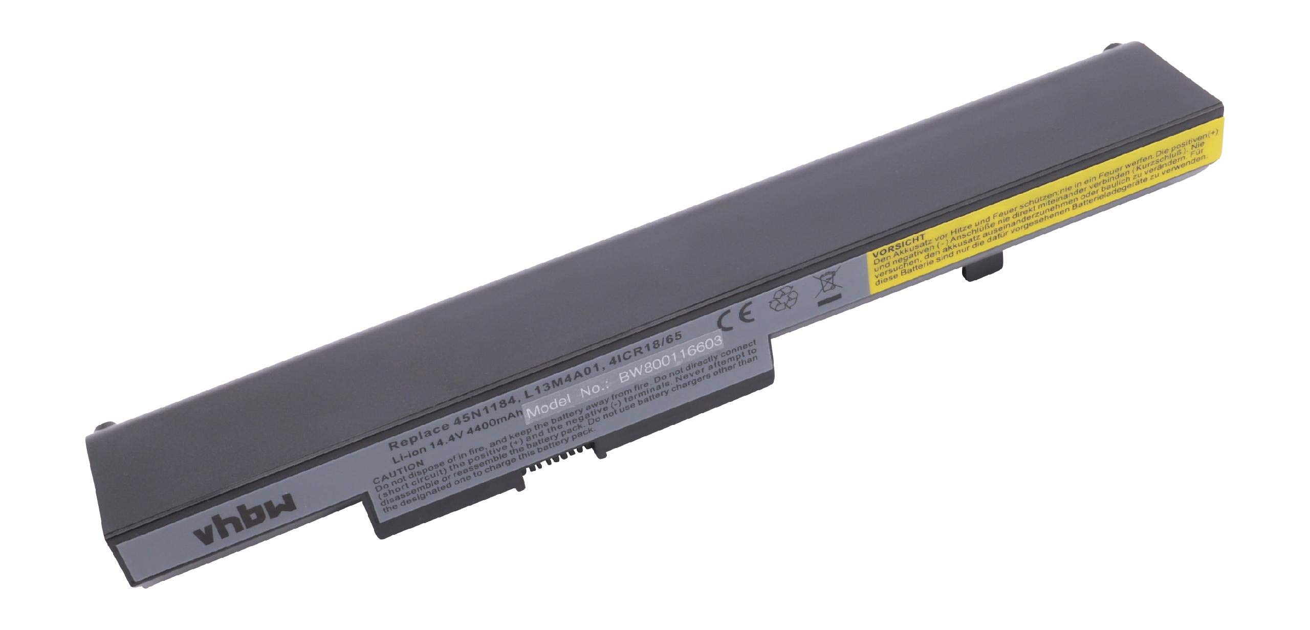 Vhbw Batteria Per Notebook Sostitutiva Lenovo 45N1184/45N1185 - 2600mAh, 14.8V, Li-Ion - 2