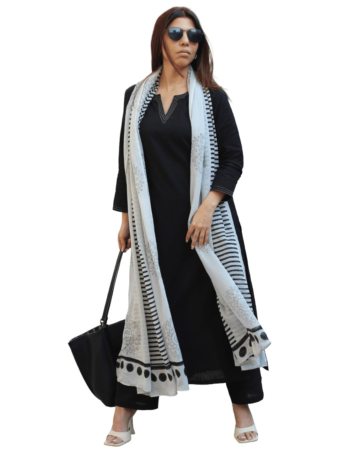 anni designer Kurta Sets for Women Viscose Embroidered | Kurta Pant Dupatta Set | Straight Kurti Set for Women | Round Neck V-Slit 3/4 Sleeve Ethnic Suit | Designer Indian Kurti Outfit with Pants-picture-15