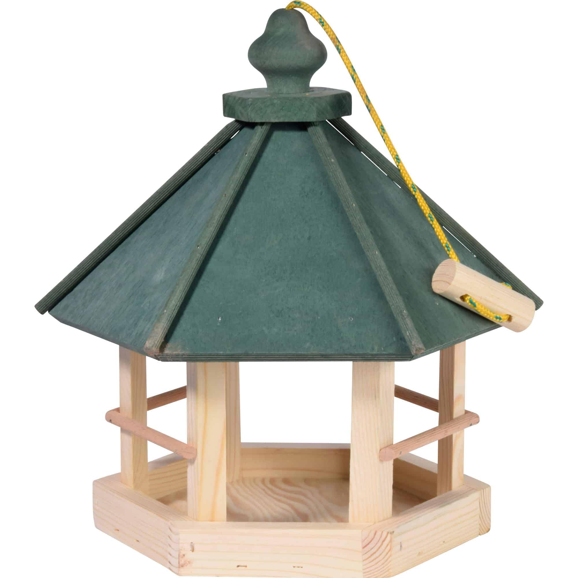 Volière en bois dobar 90038FSCe à 6 angles vert de 29x32x36 cm pour habiller le jardin