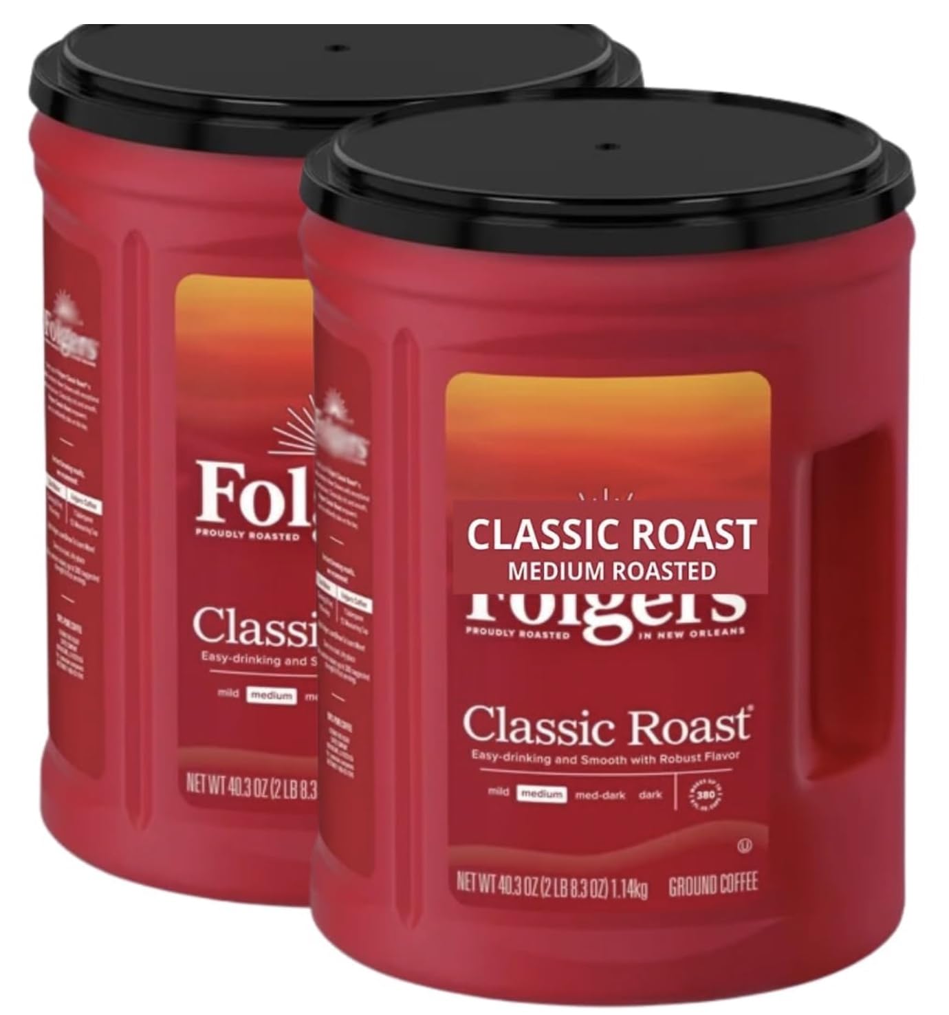 Classic Medium Roast Ground Coffee, 43.5 oz.(PACK OF 2)