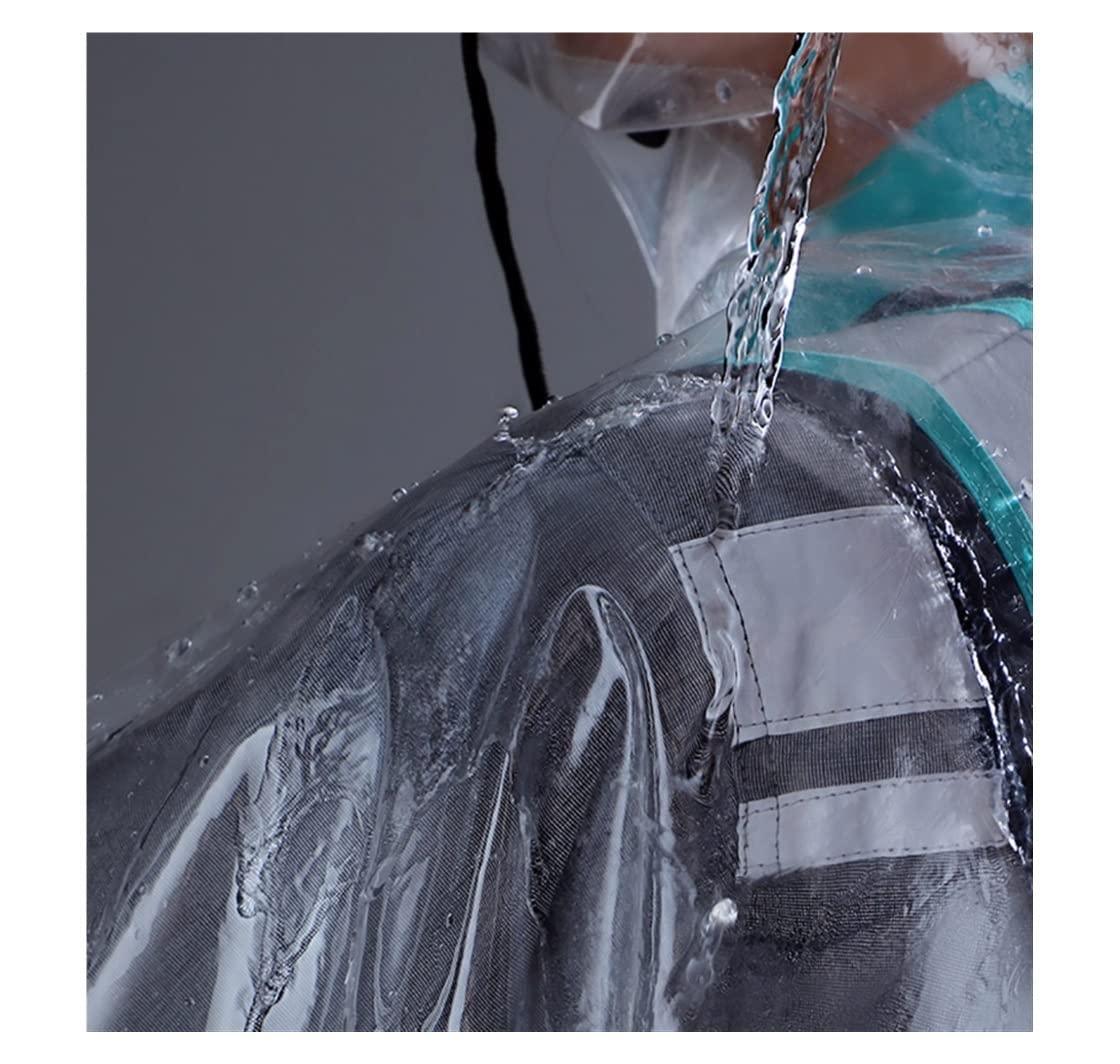 Poncho Antipioggia Trasparente RUVOO, Impermeabile In EVA, Leggero, Taglia Unica Adulto, Con Cappuccio