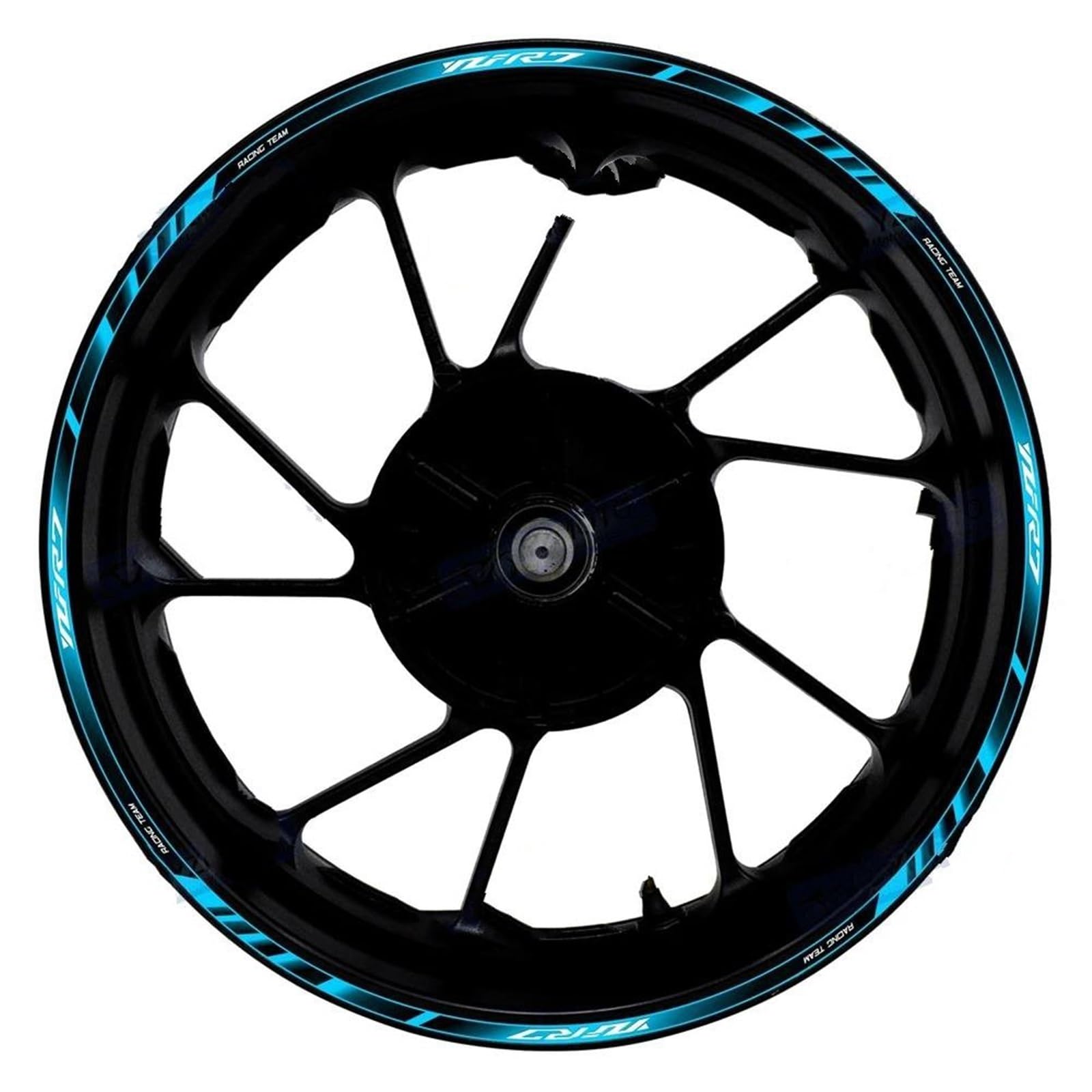 1 Set of Motorcycle Accessories Wheel Stickers Stripes Reflective Rim for Yamaha YZF R7 YZF-R7(Style 19)