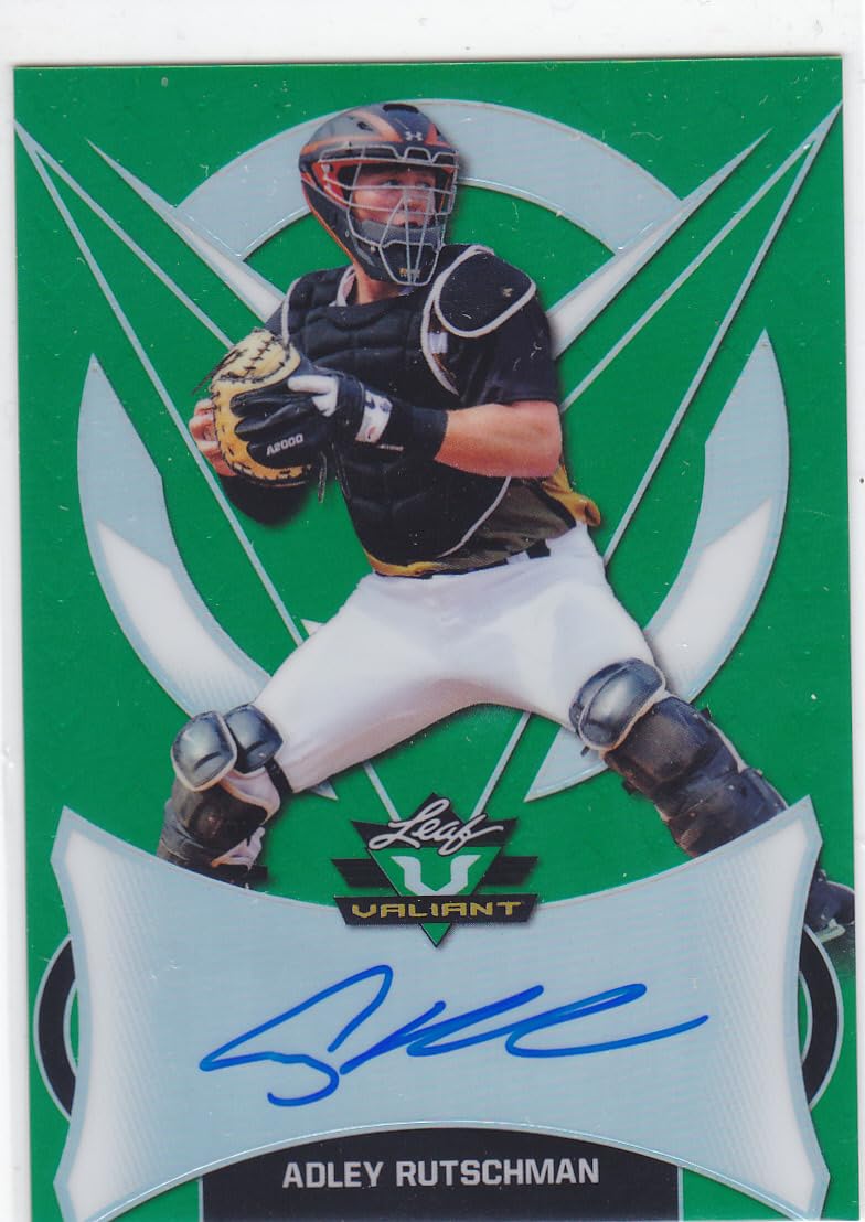 2019 LEAF METAL DRAFT ADLEY RUTSCHMAN GREEN /99 RC ROOKIE AUTO 