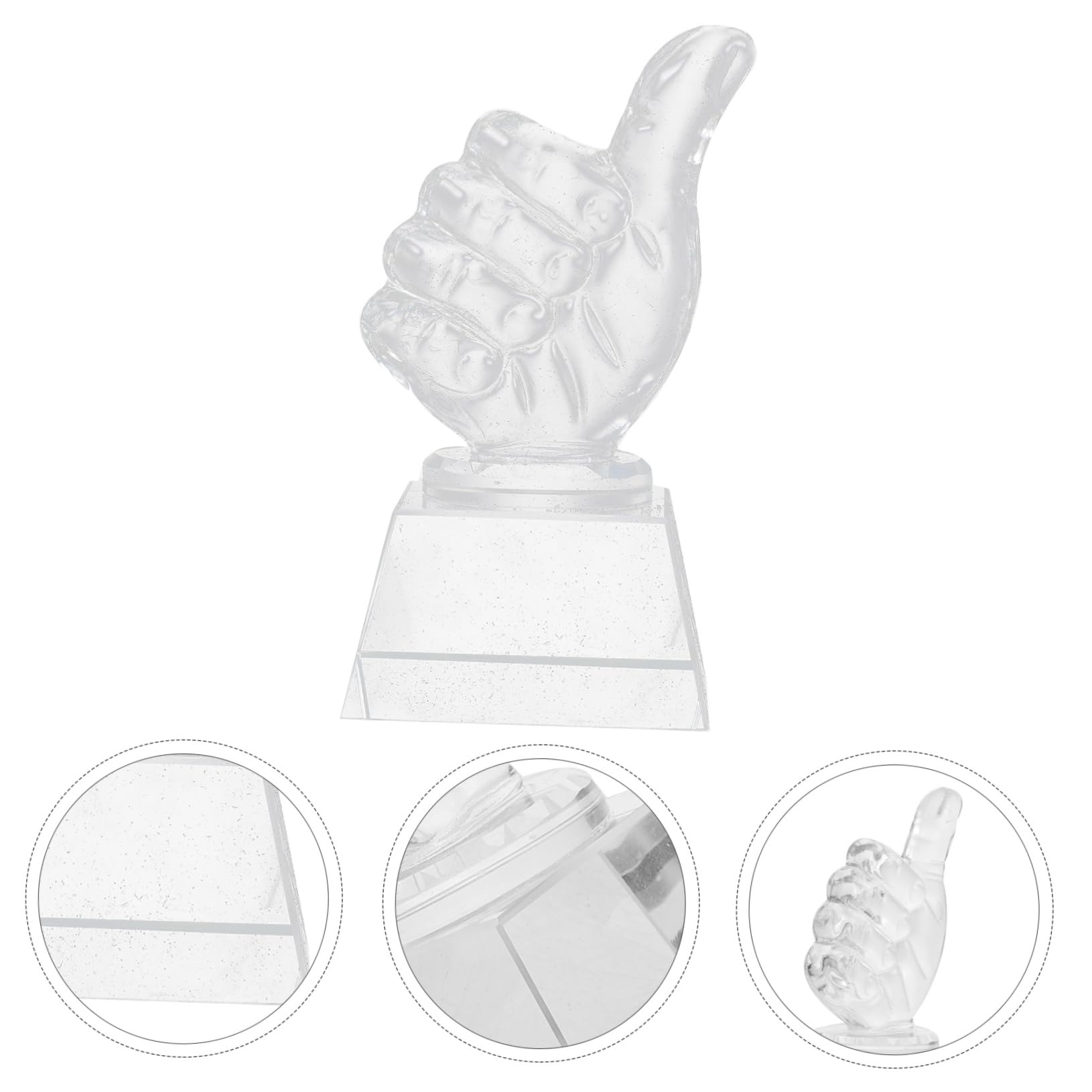 NUOBESTY 3 Piezas infantil Hombres cubo copa de para mini mostrar patas decorativo decoración de copa para deportes premio decoración Vidrio
