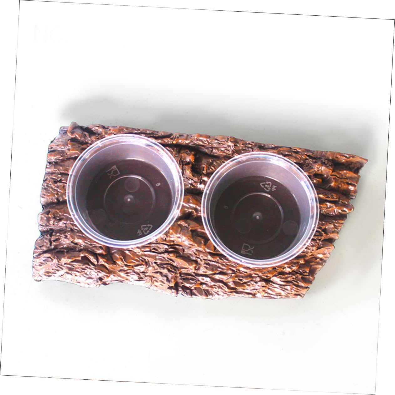 Reptile Water Dish Resin Rock Feeder Bowl Tortoise Food Tray Gecko Water Tray Terrarium Food Bowl