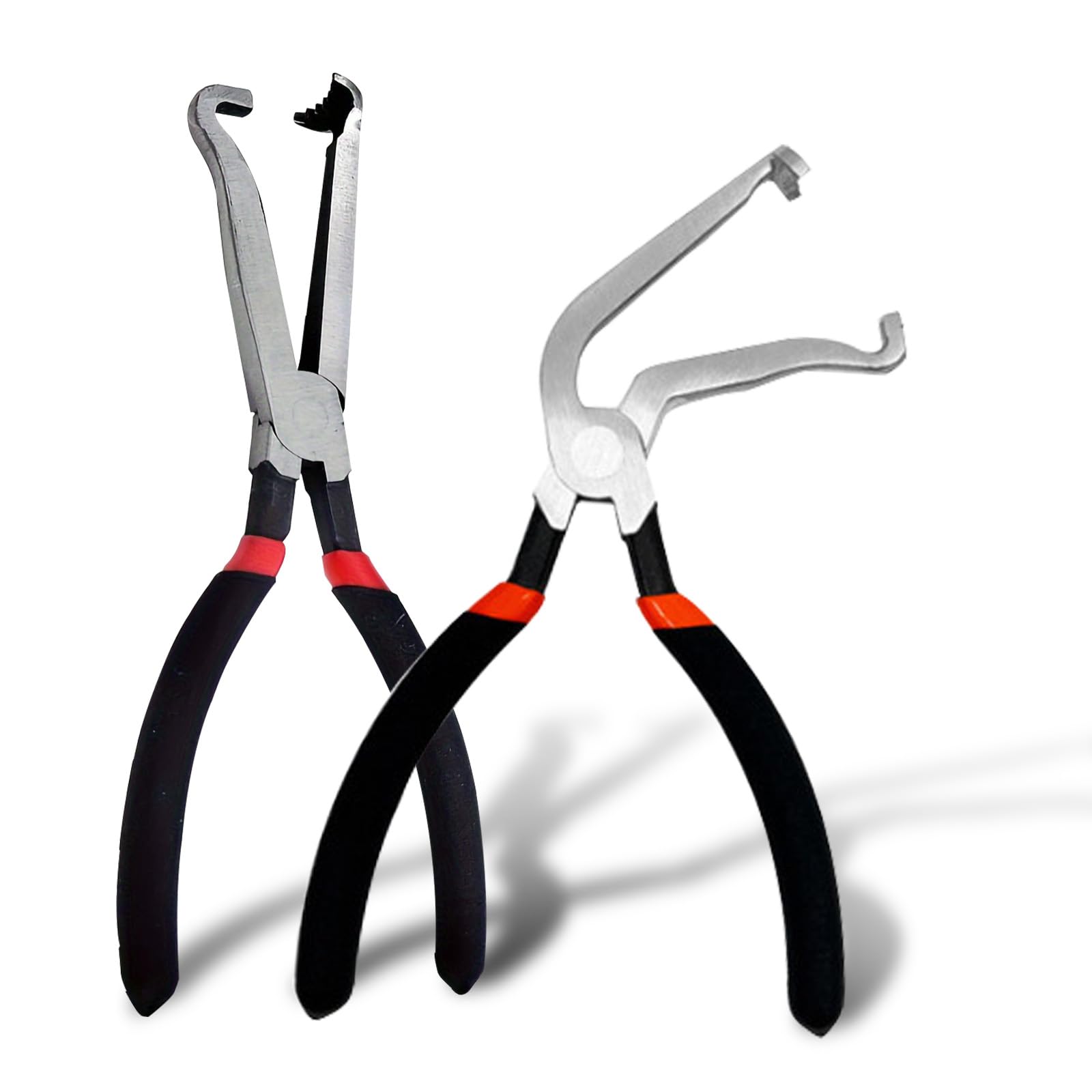 Japelessor 2PCS Electrical Disconnect Pliers, Electrical Connector Pliers for Cars, Fuel Line Petrol Clip Pipe Pliers, Automotive Hose Disconnect Tools for Push Tab Style Plugs