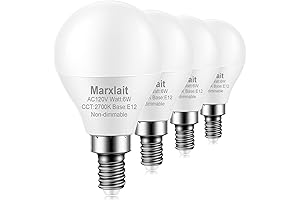 Warm and Bright Small Base LED Candelabra Light Bulbs